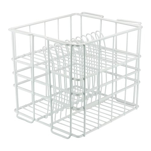 10 Strawberry Street 12-Compartment Charger Plate Rack, Holds 12"-13" Glass Charger Plates, White