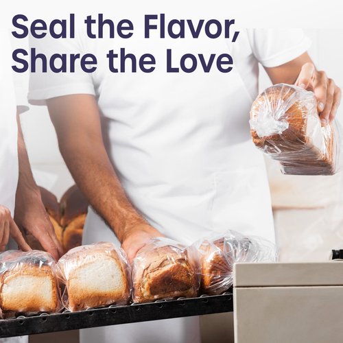 Reusable Plastic Bread Bags - 50 Pack Clear Loaf Bags for Homemade Bread - Perfect for Baked Goods Storage