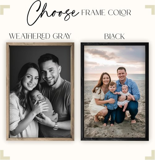 MRC Wood Products Custom Printed Portrait | Personalized Canvas Artwork - 4 Sizes & 2 Frame Options