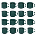 Gifts by Design Set of 16 Ceramic Campfire Mugs – 15 Oz, Green – Coffee & Tea Cups for Home, Work, Travel, Camping – Customizable, Great for DIY, Events, Companies