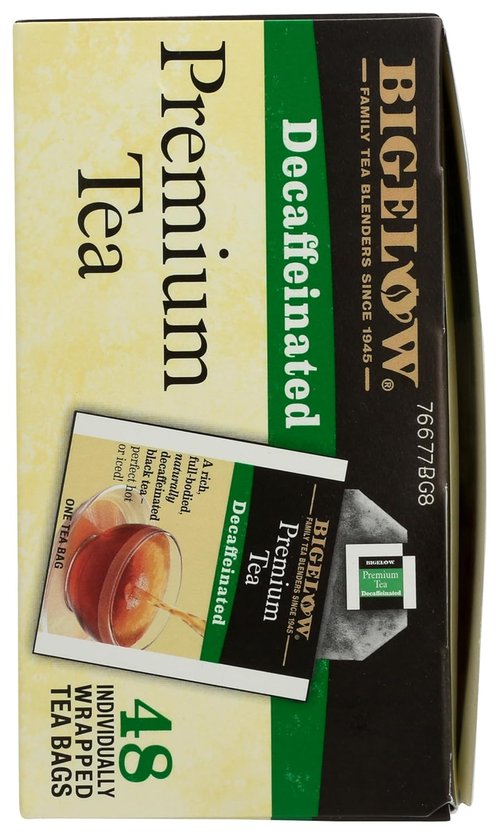 Bigelow Premium Decaffeinated Black Tea - 48 Individually Wrapped Tea Bags for a Smooth Brew