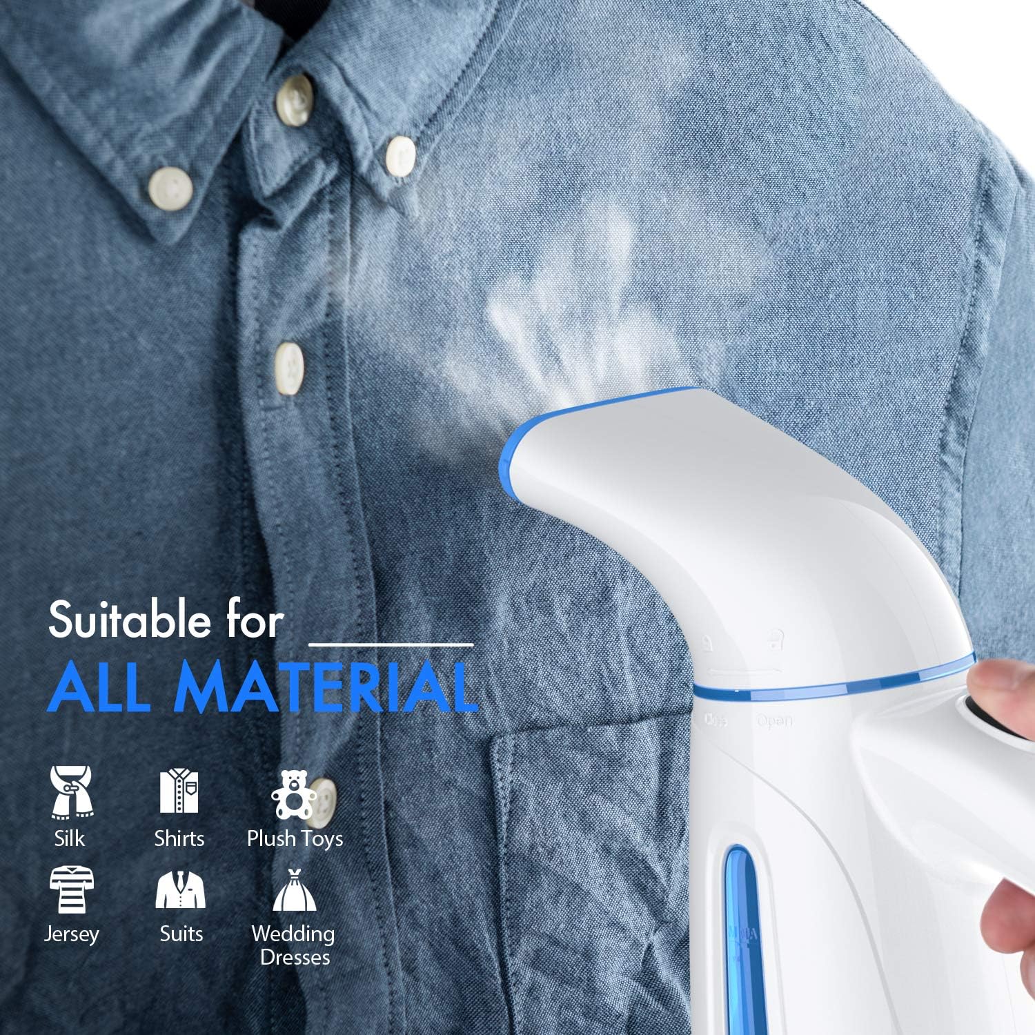 OGHom Handheld Clothing Steamer - 240ml Portable Travel Steam Iron for Garments | 120V Only