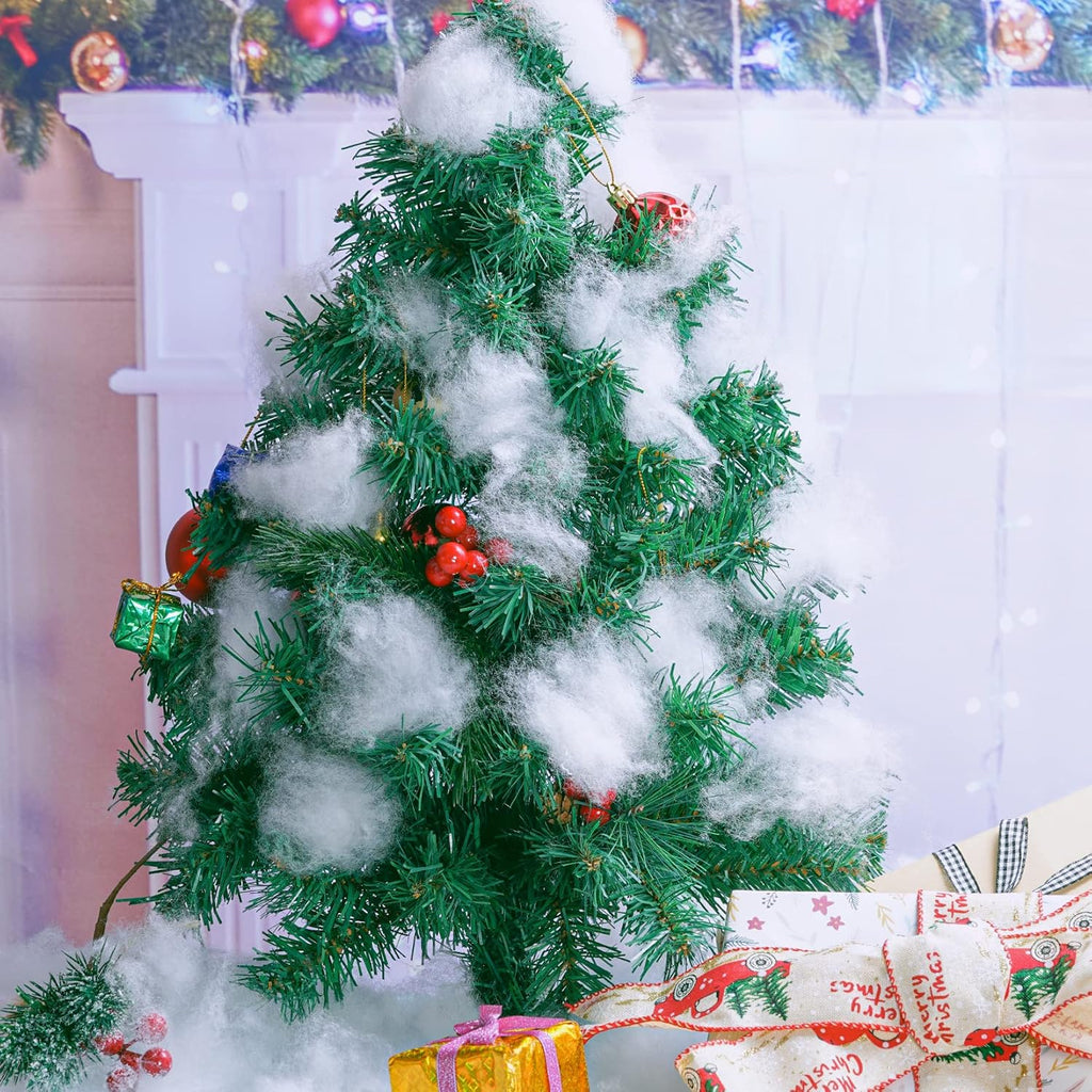 Yolyoo Artificial Snow Blanket - Fluffy Fiber Decoration for Christmas Displays | 200g