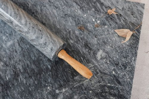 JEmarble Pastry Board 16x20 inch(Gray) with Non-Slip Rubber Feets for Stability Perfect for Keep The Dough Cool and Chocolate Tempering(Premium Quality)