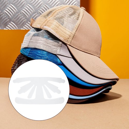 YUXIANLB 10Pcs Baseball Caps Inserts Shapers, White Plastic Card Hat Inner Support, Cap Fitter Inserts Felt Hat Sweat Liner, Universal Cap Inner Liner for Fitted Caps Ball Sports Caps