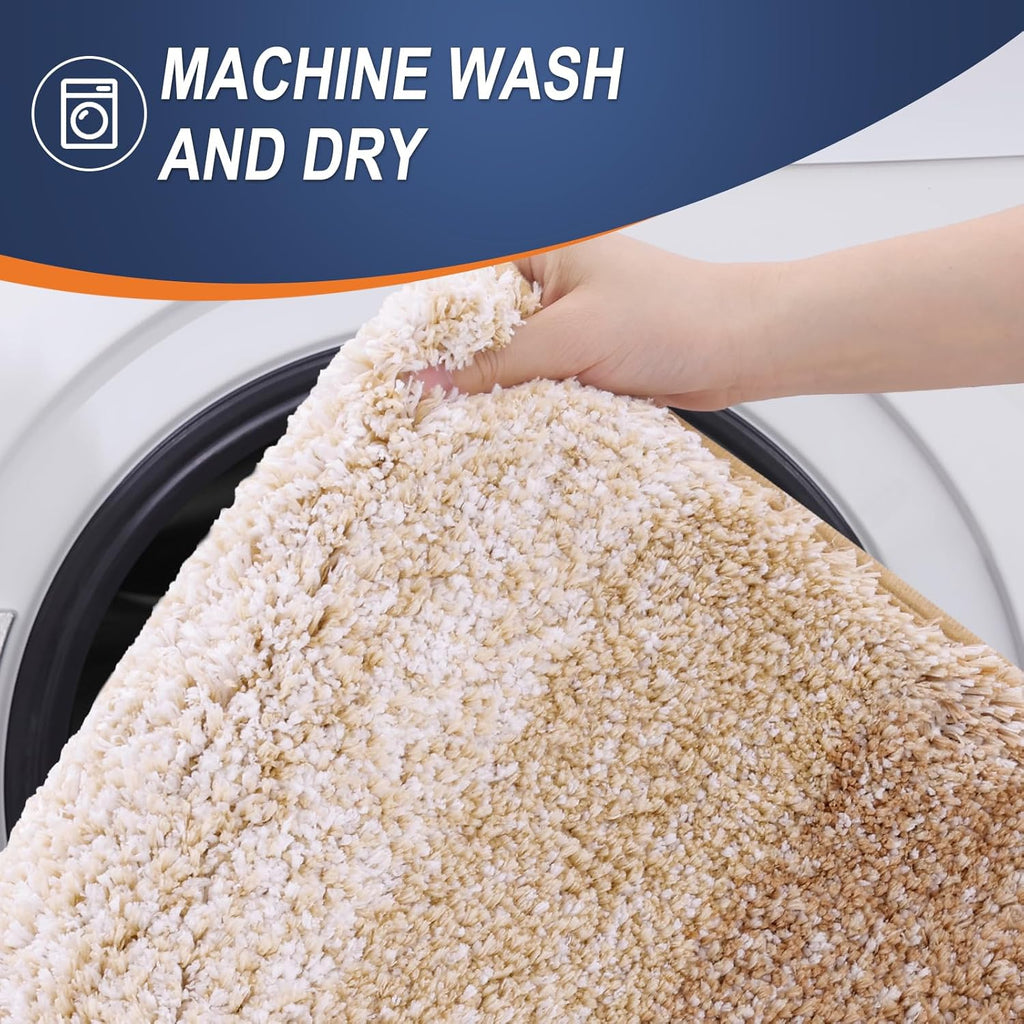 OLANLY Bathroom Rugs - Extra Soft, Absorbent Microfiber Mat | 24x16, Quick Dry, Machine Washable, Beige