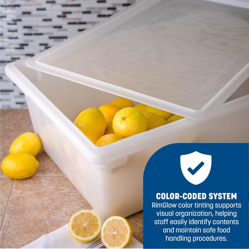 Carlisle FoodService Products Storplus Food Storage Container with Stackable Design for Catering, Buffets, Restaurants, Polyethylene (Pe), 12.5 Gallon, White