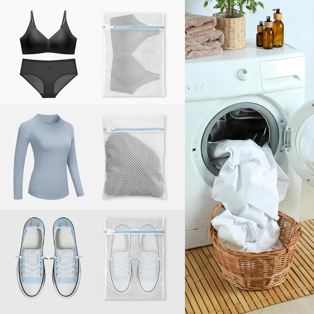 Regine Switzerland Laundry Bags for Delicates - 3 Pcs Honeycomb Mesh, 12 x 16 Inches