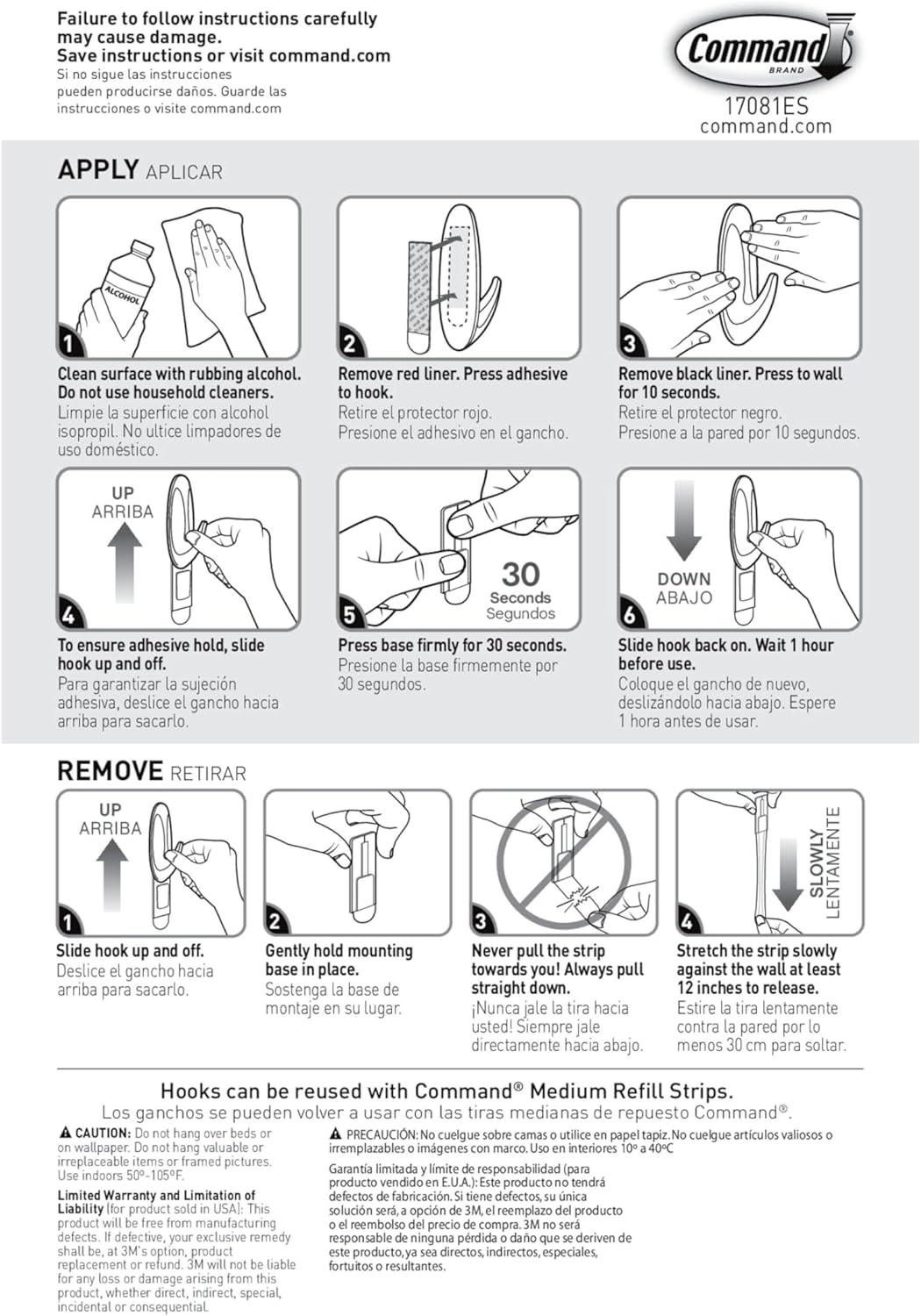 Command Medium Designer Hooks - Damage-Free Wall Hook with Adhesive Strips | Holds Up to 3 lb, 9 Hooks & 12 Strips