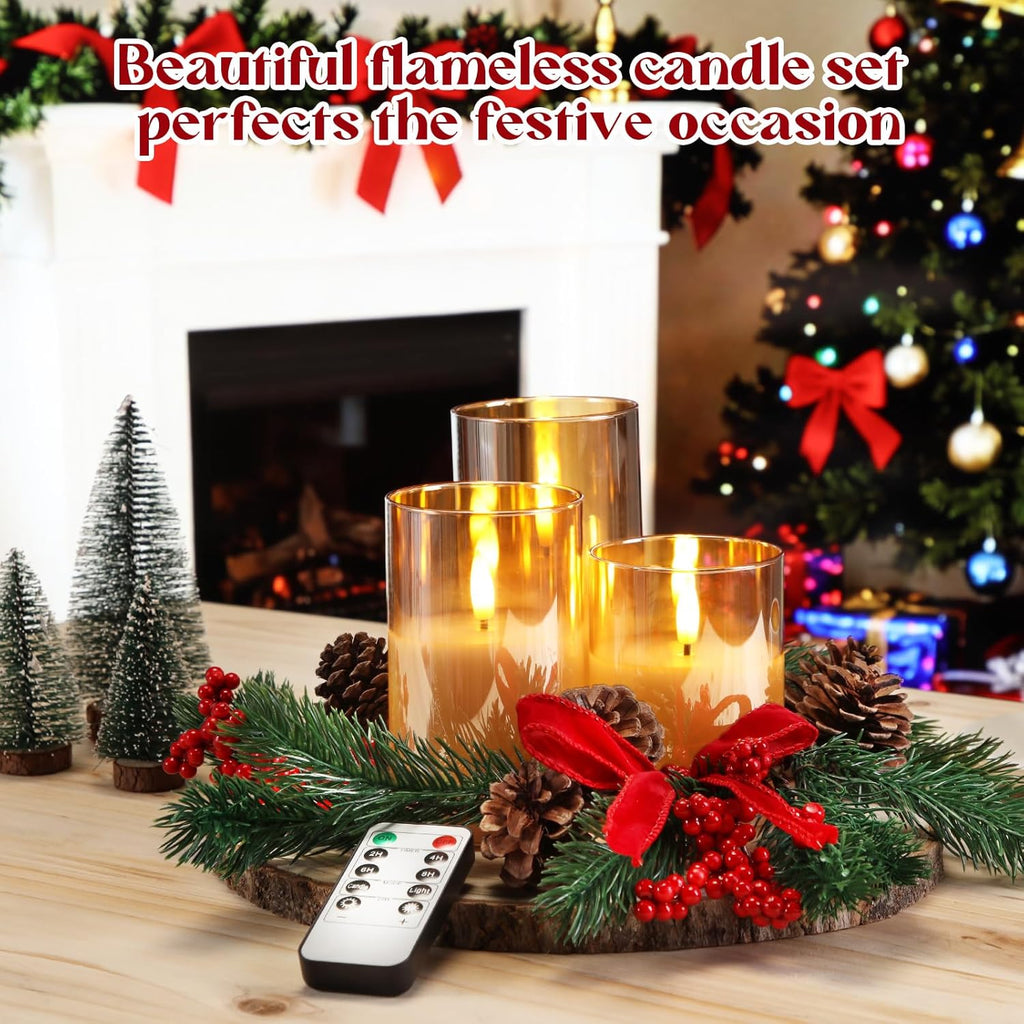 Retisee Valentine's Table Centerpiece Wreath - Romantic Battery Operated Candle Decoration | Berry Bow Design