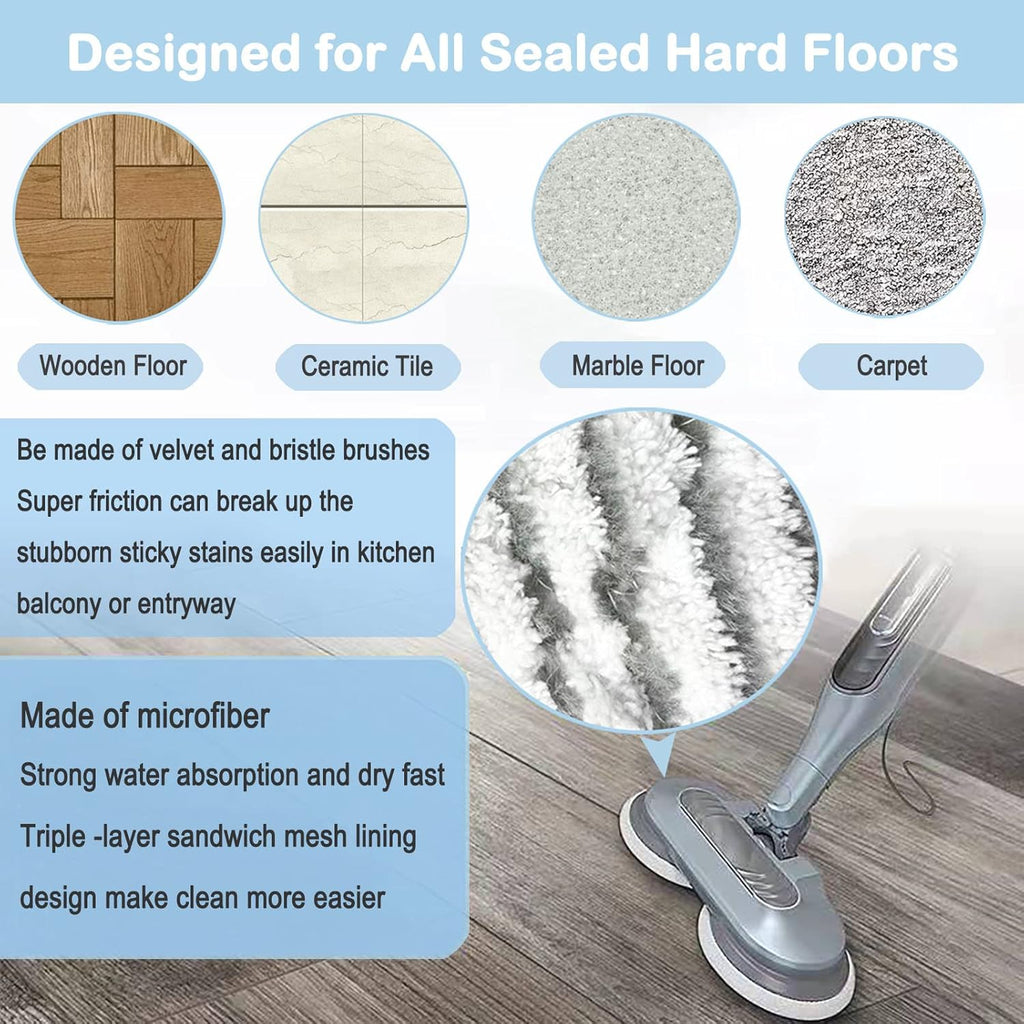 Shark S7001 Replacement Steam Mop Pads - 10 Pack All-in-One Scrubbing Pads for S7000 Series