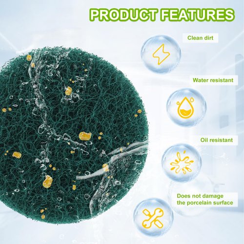 EPLZON 16pcs Kitchen Pads Power Scrubber Pads Set Electric Scrubber Replacement Scouring Pads fit for Dremel Versa Scouring Pads,Green