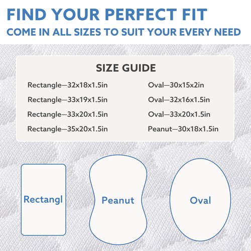Pro Goleem Baby Bassinet Mattress Pad 30"x18" Peanut Hourglass, Waterproof Soft Cover Gel Memory Foam, Dual Side Cradle Mattress Fit Halo BassiNest Bassinet Series