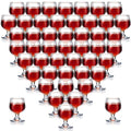 Meanplan Cute Shot Glasses Mini Snifters Cognac 1.7 oz Cups Brandy Snifter Mini Wine Snifters Glass Dinnerware Set for Whiskey Juice Vodka Sherry Champagne Brandy Wine Party Supplies(48 Pieces)
