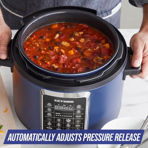 Blue Diamond | 16-in-1 Electric Pressure Cooker - Nonstick, Programmable, 6QT, PFAS-Free, Blue