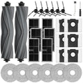 28PCS Replacement Parts for Dreame X40 Ultra/L40 Ultra/X40 Master/Mova P10 Pro Ultra/Mova P50 Pro Ultra, 2 Main Brushes, 6 Side Brushes, 6 Mop Pads, 6 HEPA Filters, 6 Dust Bags, 2 Cleaning Tool