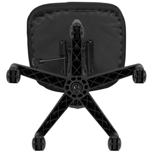 Flash Furniture Flash Fundamentals Mid-Back Swivel Task Office Chair with Pivot Back, Height-Adjustable Ergonomic Mesh Office Desk Chair, Black