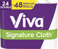 Viva Signature Paper Towels - Soft & Strong Choose-A-Sheet | 4 Packs of 6 Double Rolls (24 Total)