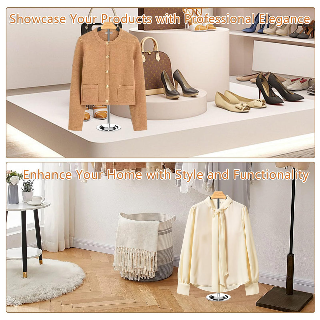 6 Pack T Shirt Display Stand for Vendors ，18.1-31" Adjustable Height Clothing Display Stand Tshirt Display Shoulder Stand Shirt Rack Dress Form Stand Mannequin Torso Stand for Shops