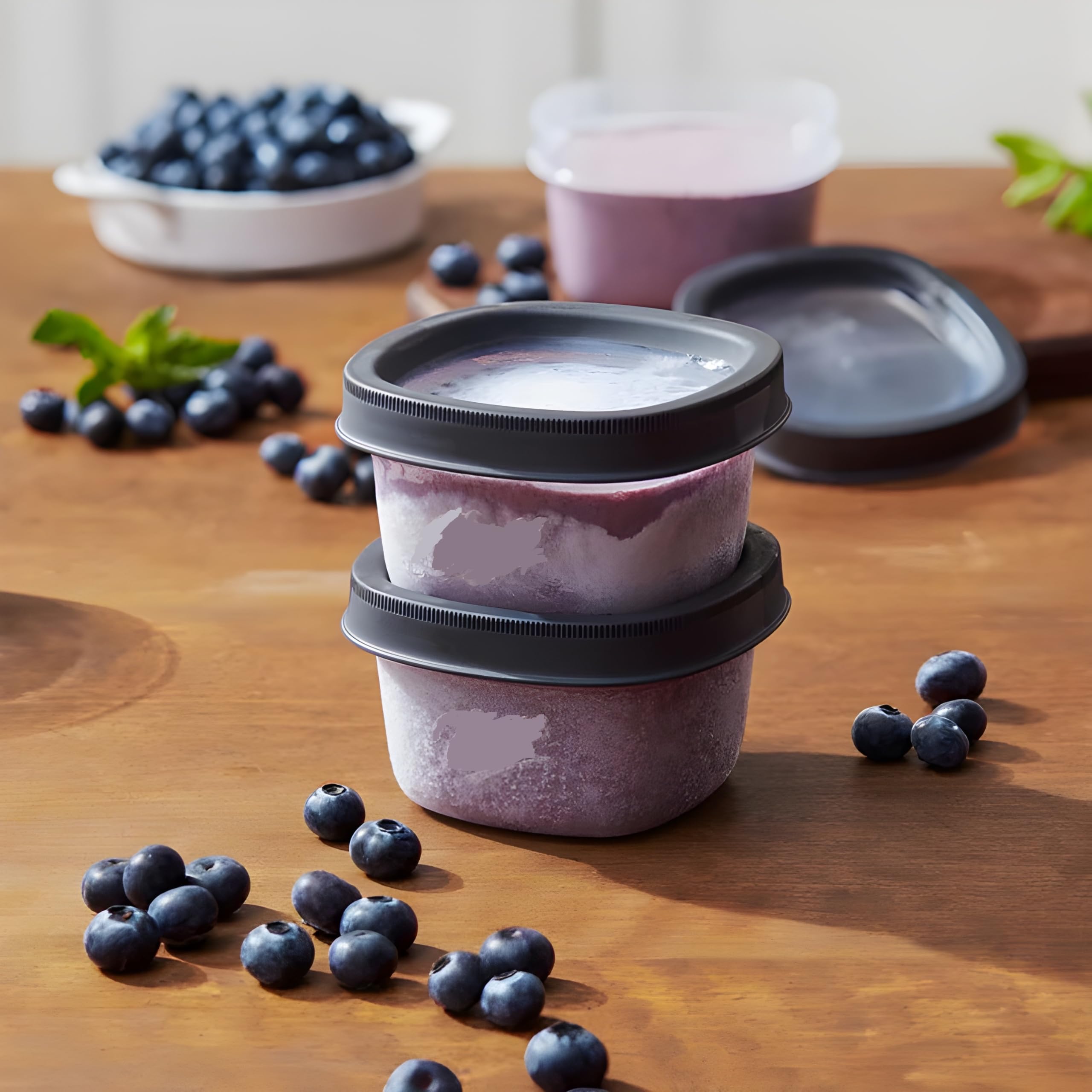 Bexter Pack of 3 Freezer Jars 8 oz (Half Pint 3pk)