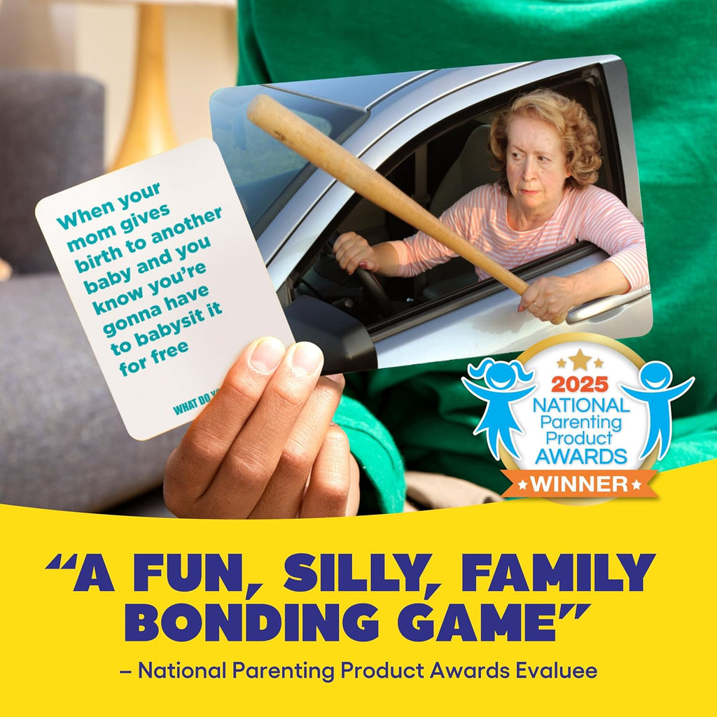 Relatable WHAT DO YOU MEME? Family Edition - Fun Family Game for Kids 8+ | 300 Caption & 108 Photo Cards