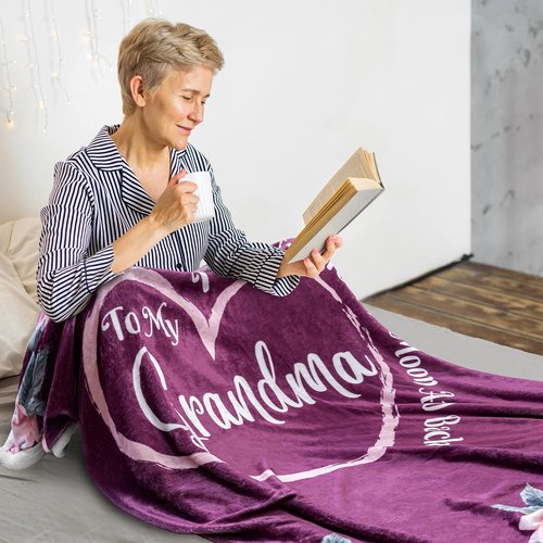Grandma Blanket - Thoughtful Birthday & Christmas Gifts for Grandma | Cozy & Warm Design