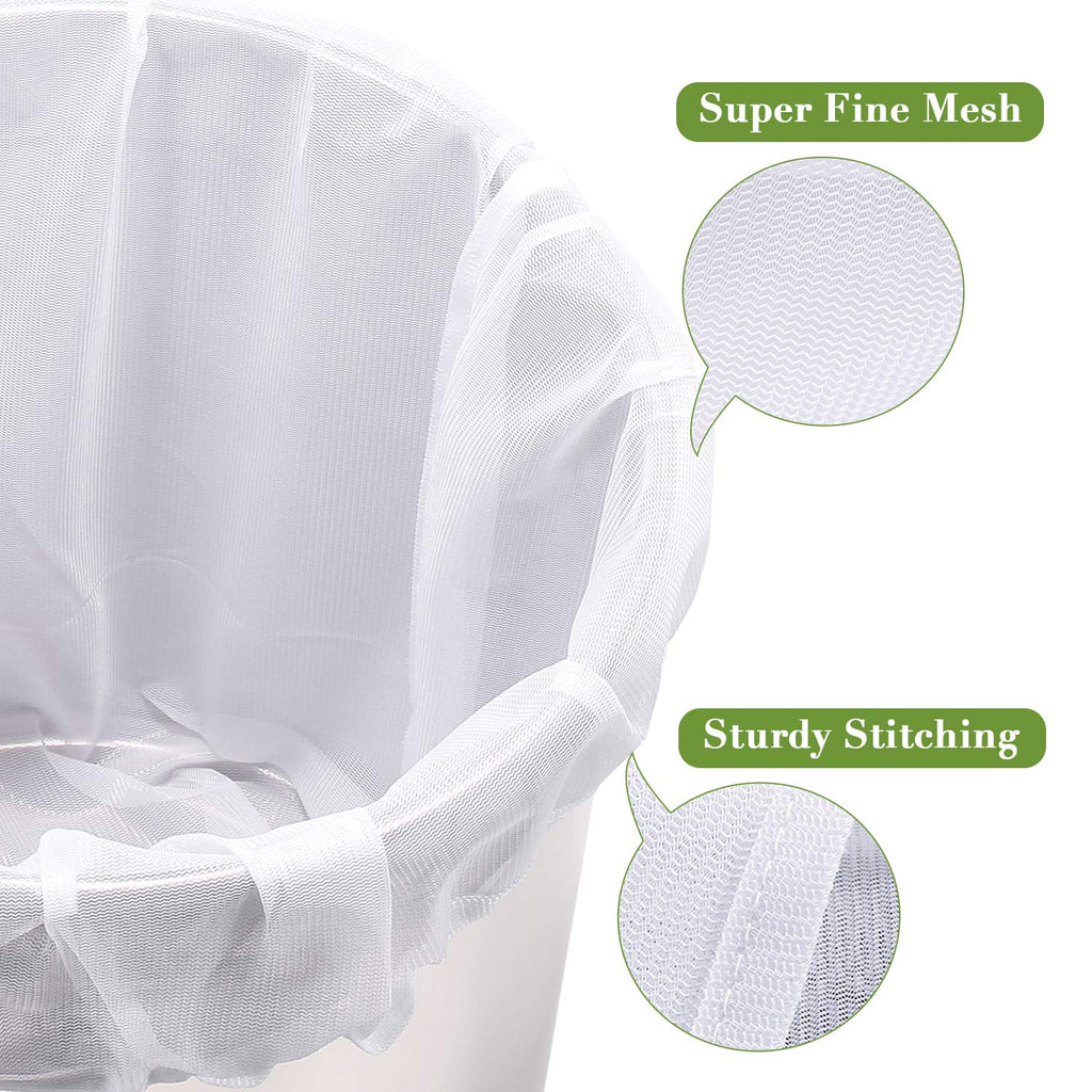 Brew Bags Reusable 3 Pack, Extra Large 26"x22" Fine Mesh Strainer Bag for Home Brewing Hops Grains Wine Beer Making Drawstring Straining Brew in a Bag