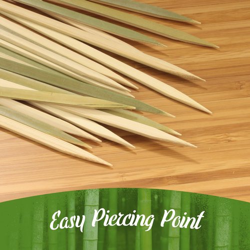 BambooMN Flat Sticks Bamboo Kebab Food Drink Skewers - 8.3" - 1,000pcs
