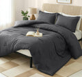 Utopia Bedding Queen Comforter Set - 3 Piece Grey Down Alternative Soft Bed Set | 88 x 88 Inches Comforter & 2 Pillow Shams