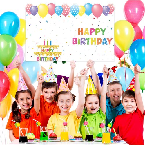WNINK Jumbo Birthday Card Giant Guest Book, Extra Large Birthday Greeting Card with Envelope for Girls Boys Men Women Birthday Party Supplies 22 x 14 Inch