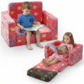 AceOrbit Glow in The Dark 2 in 1 Toddler Couch, Foldable Flip Open Kids Sofa Bed for Playroom, Comfy Thick Plush Chair with Paw Prints for Girls and Boys, Ages 1-3