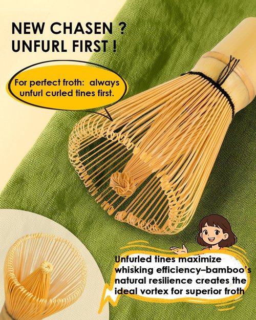 Matcha Whisk - Handcrafted 2-Pack Bamboo Chasen | 100-Prong Traditional Stirrer for Authentic Tea