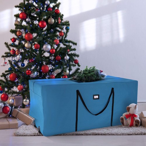 Hearth & Harbor 9 Ft Rolling Christmas Tree Storage Bag - Durable Design with Wheels & Dual Zipper