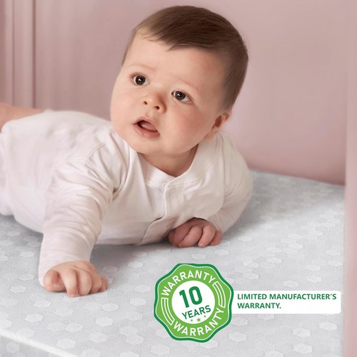 Dream On Me Honeycomb Baby Crib Mattress - Orthopedic Firm Fiber Core, Waterproof Cover, 5” Thickness