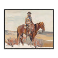 Stupell Industries Cowboy Fields and Farm Western Painting, Design by Marilyn Hageman Wall Art, 16 x 20, Black Framed