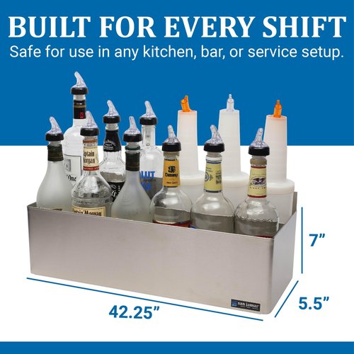 San Jamar Speed Rails with 8 Quart Capacity for Kitchen, Bar, And Restaurants, Stainless Steel, 32.25 Inches, Silver