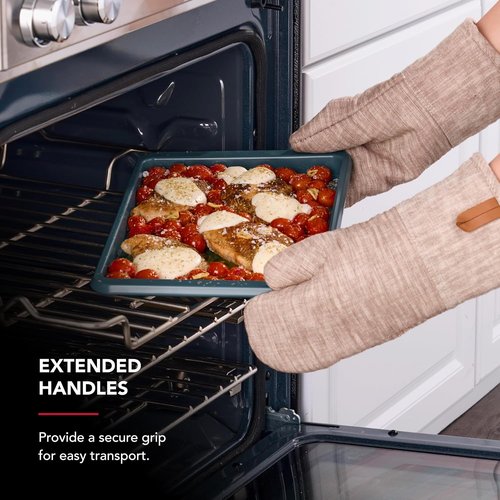 KitchenAid Nonstick Baking Sheet - Swiss Engineered Aluminized Steel, Dishwasher Safe, 9x13 Inch, Agave