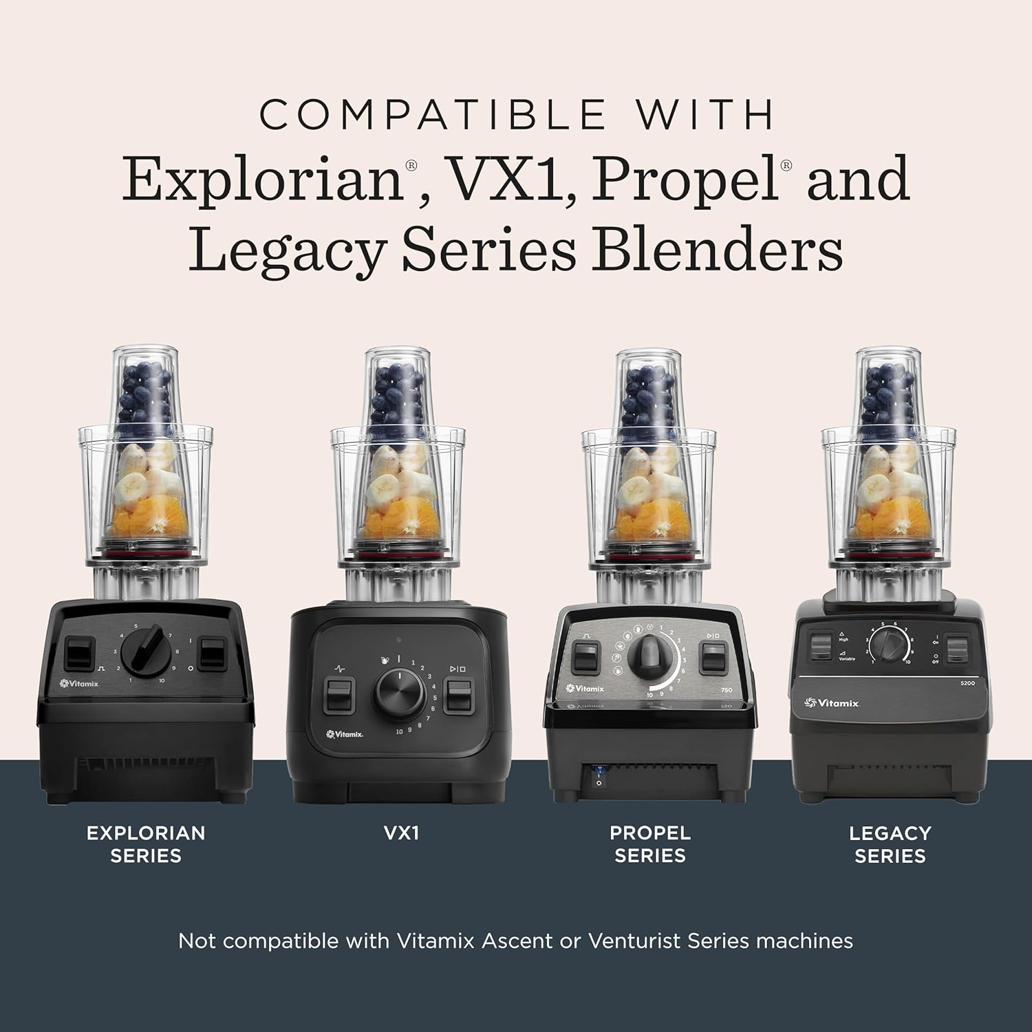 Vitamix Personal Cup Adapter - BPA-Free Blender Cups with Stainless Steel Blades | 20-Ounce Size, Dishwasher Safe