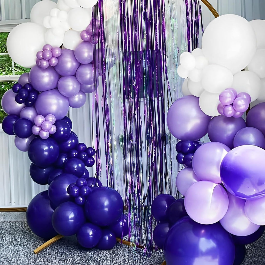Voircoloria 90-Pack Purple Balloons - Versatile Sizes for Halloween, Graduation, Weddings & Parties