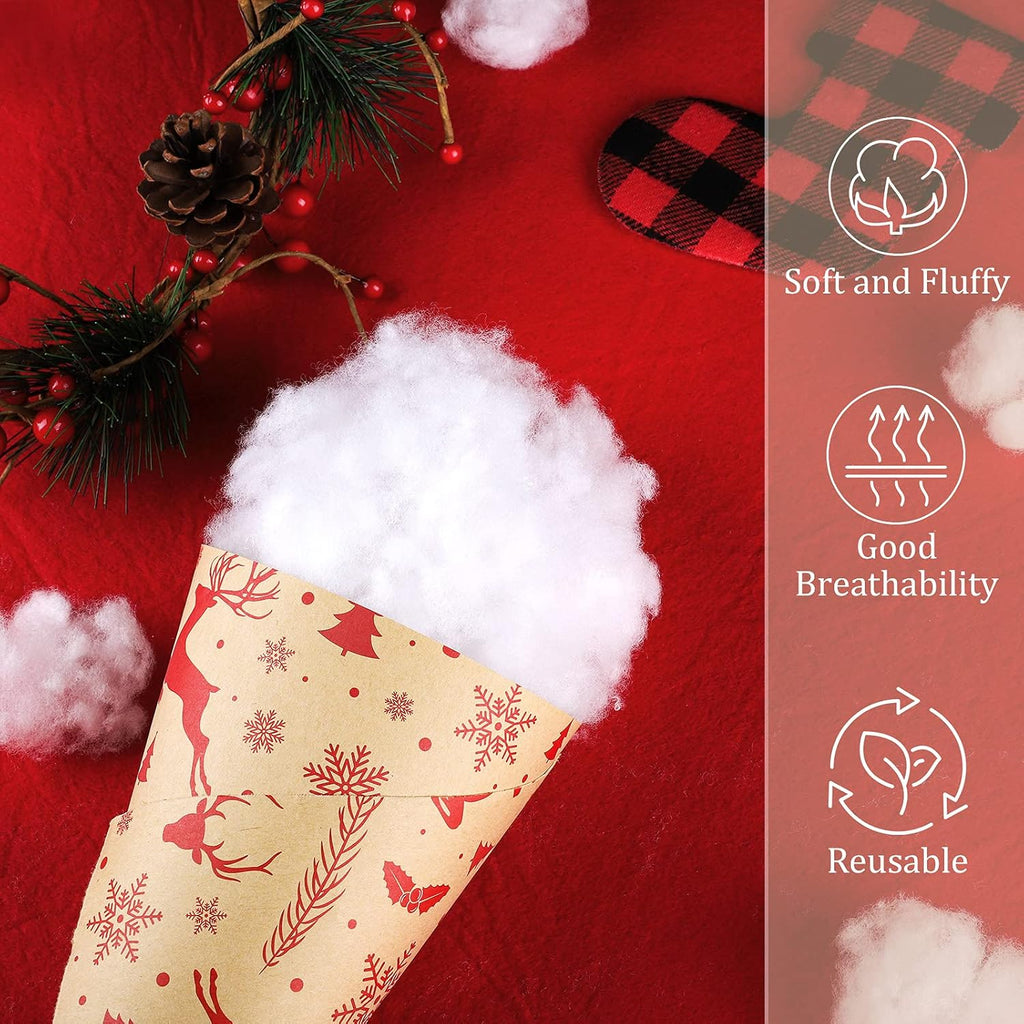 Ruisita Christmas Fake Snow Decor - Fluffy Cotton-Like Snow Blanket for Holiday Crafts | 2 Pack