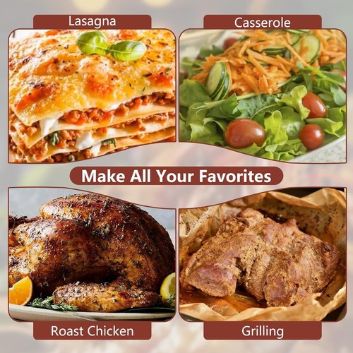 Keesha 9x13 Inch Cast Iron Pizza Pan - Pre-Seasoned Deep Baking Dish for Casserole & Lasagna