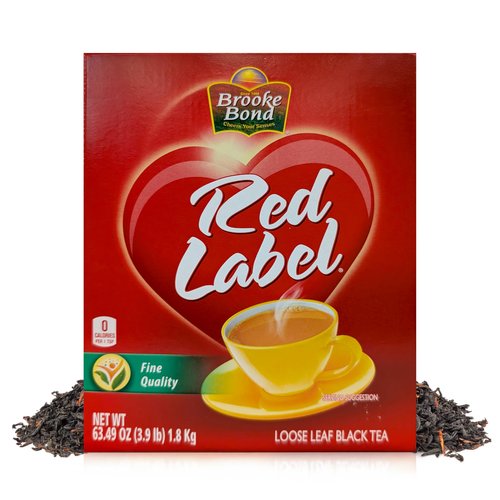 Brooke Bond Red Label | Premium Black Tea | Loose Tea | Rich Aroma | Compatible for Chai & Milk | 1800 Grams (Pack of 2)