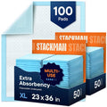Chucks Pads Disposable - Super Absorbent Adult Incontinence Underpads | 100-Pack, 23"x36" Leak-Proof Bed Pads