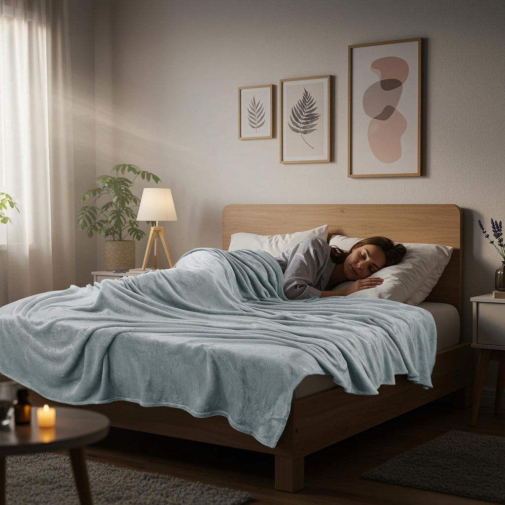 Utopia Bedding Fleece Blanket - Luxury Soft Anti-Static Microfiber in Ash Grey | Full Size (90x84 Inch)
