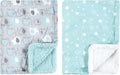 Luvable Friends Baby Plush Blanket - Soft Sherpa Back | Adorable Elephant Design, One Size