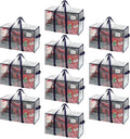 VENO Heavy Duty Moving Bags - Extra Large Storage Solution with Reinforced Handles & Strong Zippers | 10 Pack, Foldable & Reusable