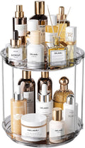 Delamu 2-Tier Rotating Makeup Organizer - Large Capacity Skincare & Perfume Holder | Grey