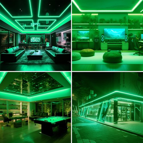 BENLUN AC 110V COB LED Strip Lights Outdoor Waterproof 65.6ft, Green Super Bright 200W LED Rope Light, IP65 Flexible Cuttable, for Bedroom Garden Commercial House Gaming Room Decor