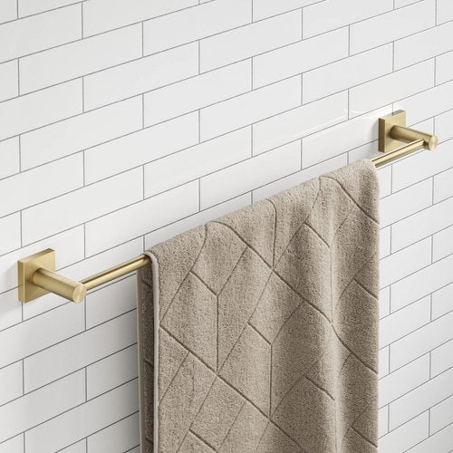 KRAUS Ventus 24-inch Bathroom Towel Bar, Brushed Gold Finish, KEA-17737BG