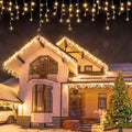 USOKYO Icicle String Lights - 480 LED 39FT with 96 Drops, 8 Modes & Timer | Warm White Fairy Lights for Outdoor & Indoor Decor